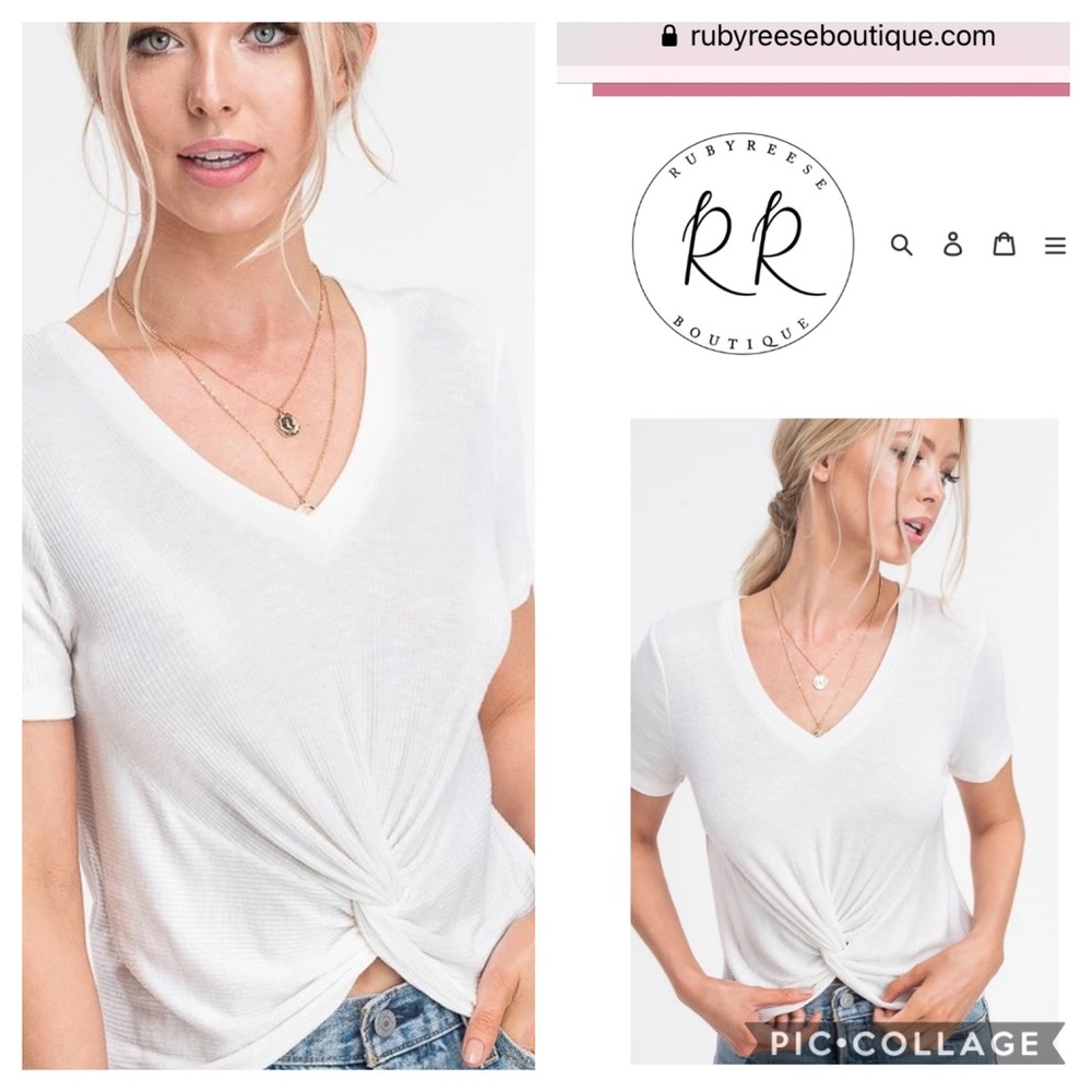Ribbed Knot Tee